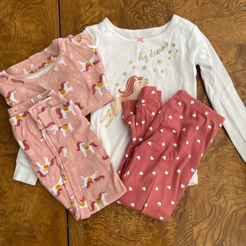 2 sets girls pajamas 5T